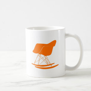 Caneca De Café Cadeira do balancim de Eames na laranja