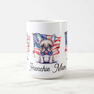 Caneca De Café Cadela francesa patriótica mãe frenchie