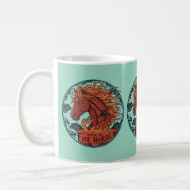 Caneca De Café Caderno de Design Ano do Cavalo de Fogo 2