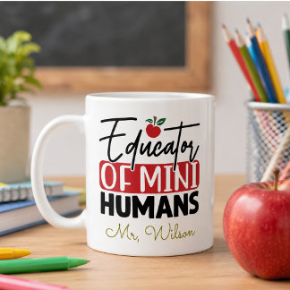 Caneca De Café Caderno Educador de Humanos Mini – Professor Diver