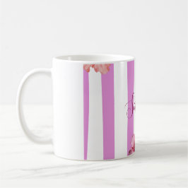 Caneca De Café Caderno floral personalizado com aguarela de lavan