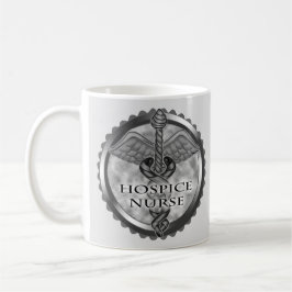 Caneca De Café Caduceu cinza Enfermeira de Cuidados Paliativos