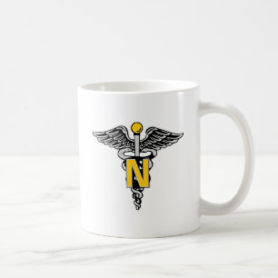 Caneca De Café Caduceus da enfermeira