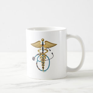 Caneca De Café Caduceus e estetoscópio
