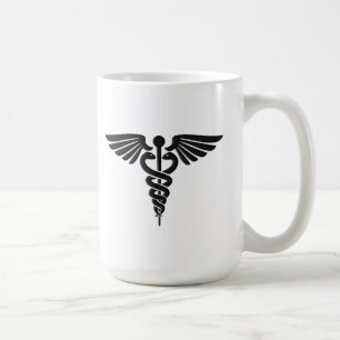 Caneca De Café Caduceus Insignia Médica
