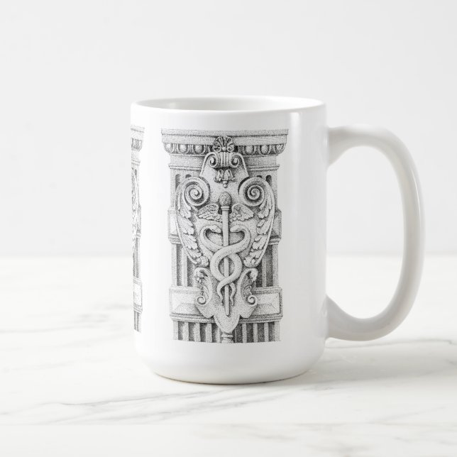 Caneca De Café CADUCEUS Tall White Mug (Direita)