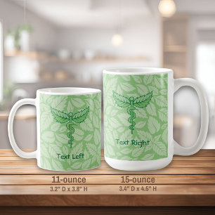 Caneca De Café Caduco com Folhas de Fundo Coffee Mug