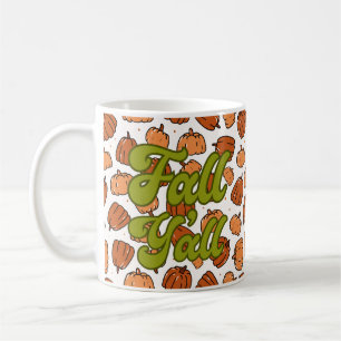 Caneca De Café caem todos os grumos laranja e abóbora verde