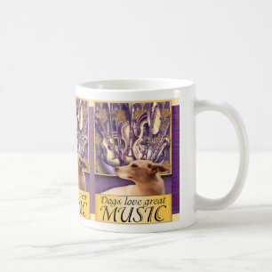 Caneca De Café Cães adoram MÚSICA excelente