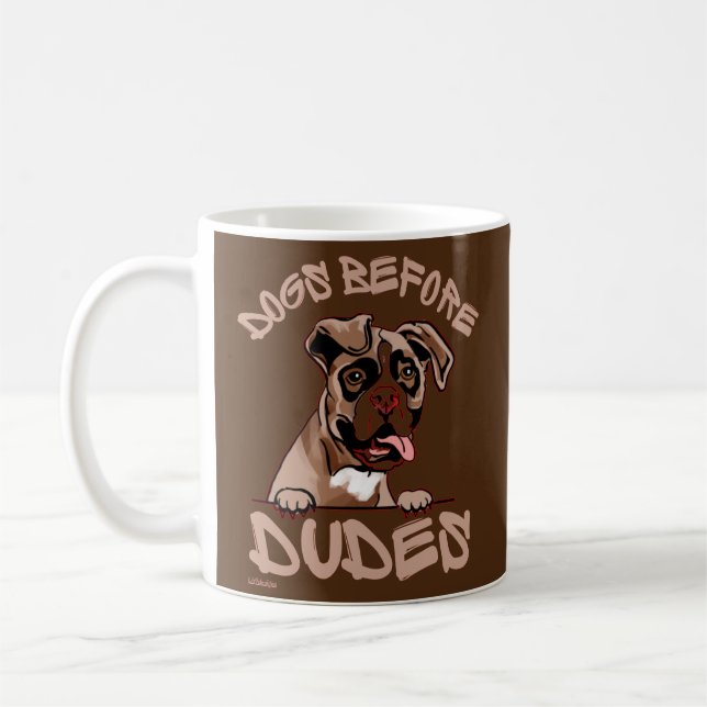 Caneca De Café CÃES ANTES DE PEDAÇOS VELHOS Cachorro (Esquerda)