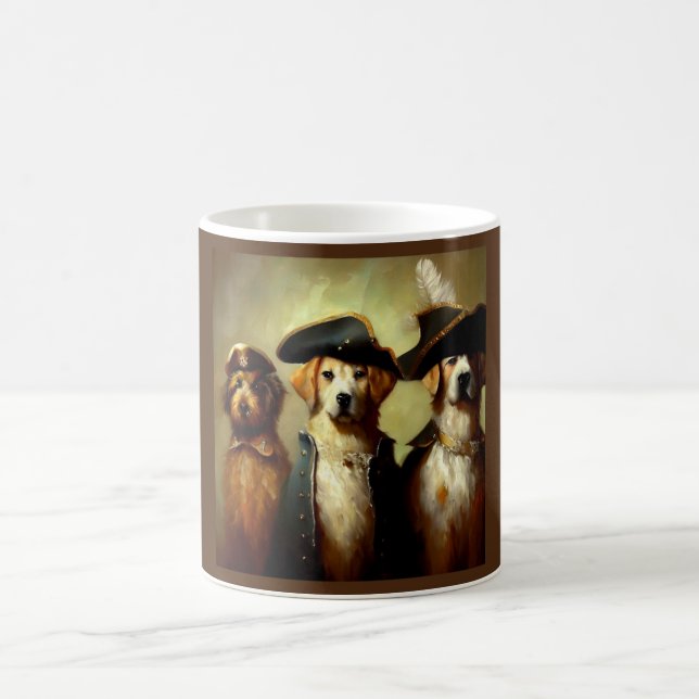 Caneca De Café Cães como Três Mosqueteiros (Centro)
