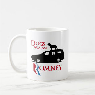 Caneca De Café Cães contra Romney - .png
