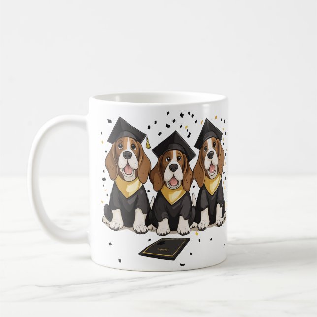 Caneca De Café Cães de Cães de Caça de Graduação (Esquerda)