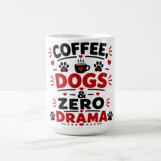 Caneca De Café Cães de Café Zero Drama