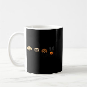 Caneca De Café Cães de Halloween Fantasmas Pug Lab Dachshund Terr
