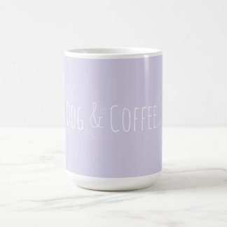 Caneca De Café Cães e Café Lilac Roxo