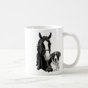 Caneca De Café Cães E Cavalos, Cavalos E Cavalos, Dorso Equestre