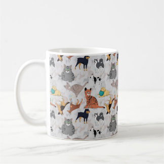Caneca De Café Cães E Gatos, Design