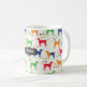 Caneca De Café Cães e Pegadas