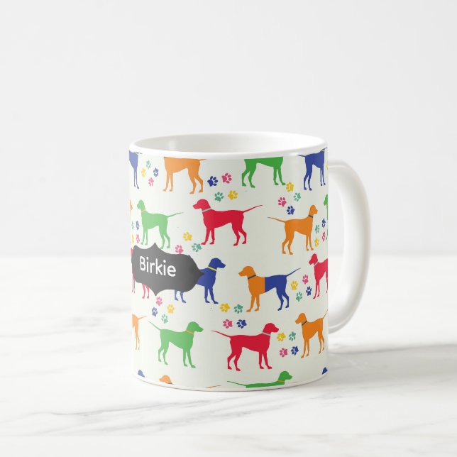 Caneca De Café Cães e Pegadas (Frente Esquerda)