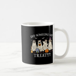 Caneca De Café Cães Fantasmas De Halloween Alguém Disse Que Trata