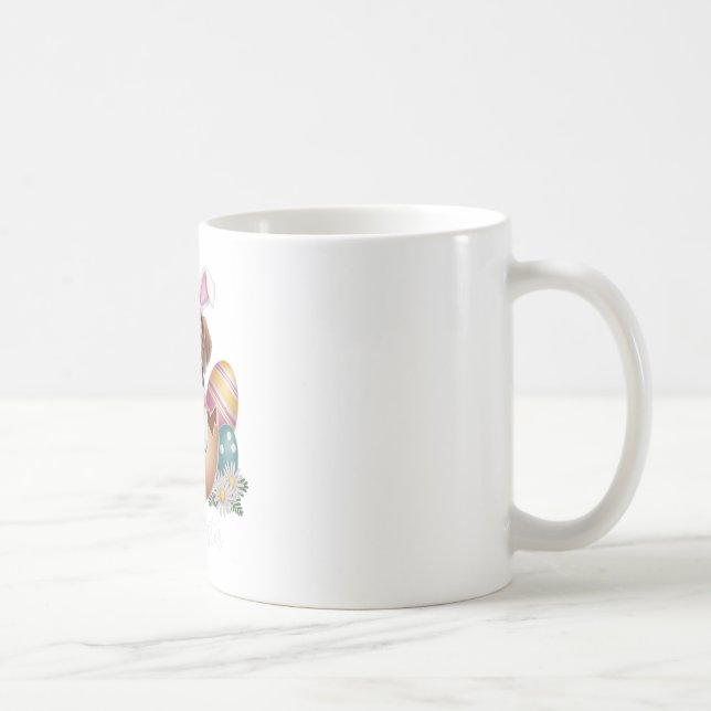 Caneca De Café Cães Florais Dia da Páscoa Cachorro Cachorro Cacho (Direita)