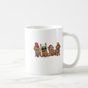 Caneca De Café Cães Goldendoodle Fofos Luzes de Natal Golden Doo