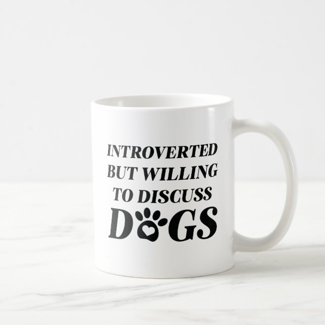Caneca De Café Cães Introvertidos (Direita)