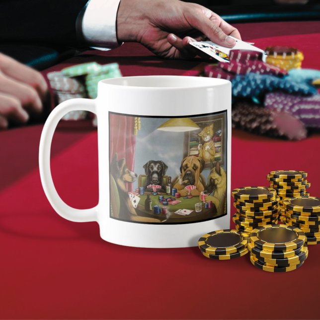 Caneca De Café Cães Jogando Pôquer (Criador carregado)