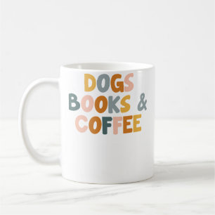 Caneca De Café Cães Livros E Café