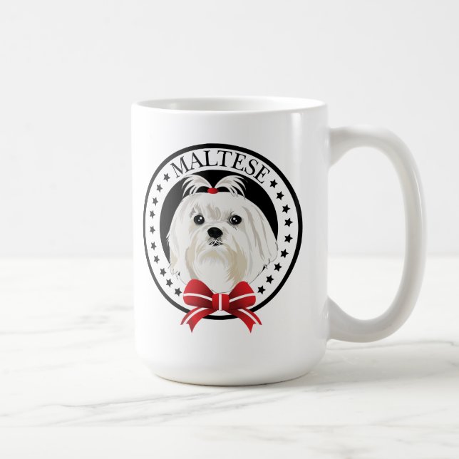 Caneca De Café Cães Maltês (Direita)