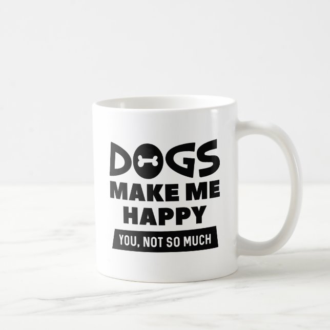 Caneca De Café Cães Me Fazem Feliz (Direita)