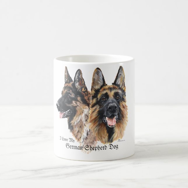 Caneca De Café Cães Pastor Alemão (Centro)