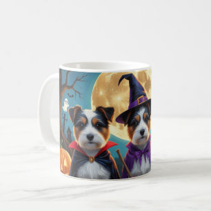 Caneca De Café Cães Terrier Australiano Abóbora Dia das Bruxas En