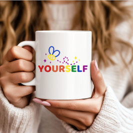 Caneca De Café Café Abelha Você Mesmo Orgulho Arco-Íris Abelhinha