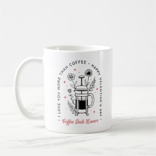 Caneca De Café Café ama feliz dia de os namorados engraçado