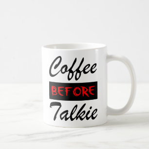 Caneca De Café Café antes da caneca engraçada do Talkie