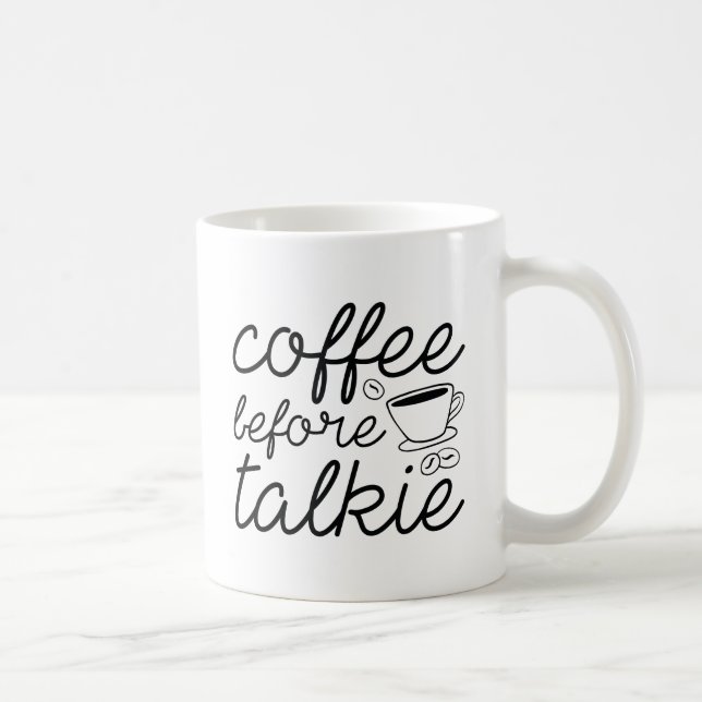 Caneca De Café Café antes de Talkie (Direita)