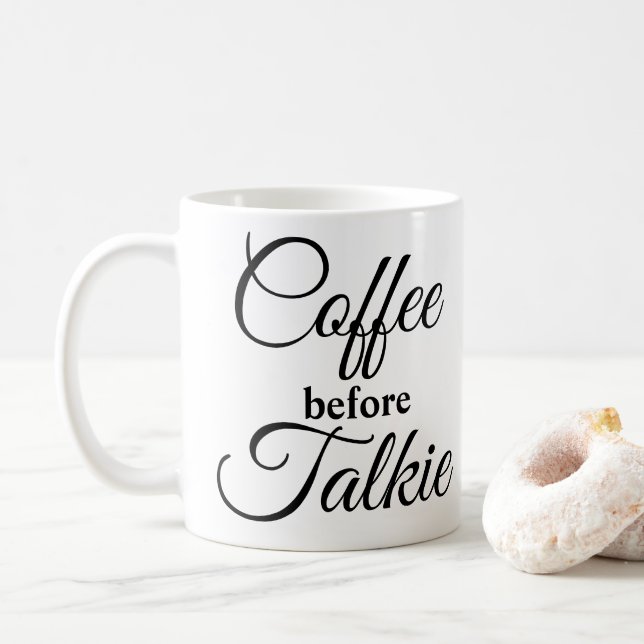 Caneca De Café Café antes do Talkie (Com Donut)