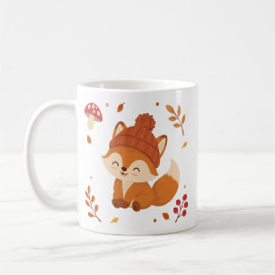 Caneca De Café Café Aquarela de Raposa Outonal Fofo