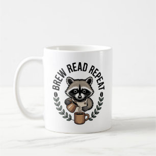 Caneca De Café Café Autumn Brown Raccoon