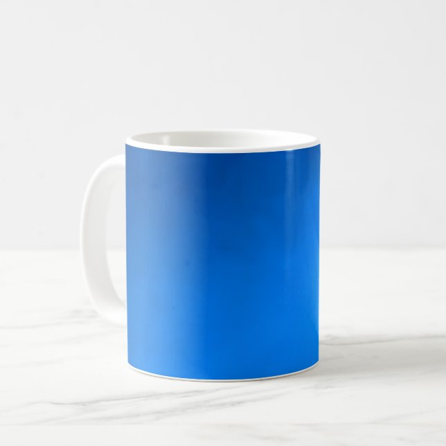 Caneca De Café Café azul sólido (Frente Esquerda)