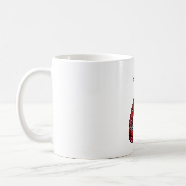 Caneca De Café Café Bebendo De Gato Com Tatuagem De Peixe Gato E  (Esquerda)