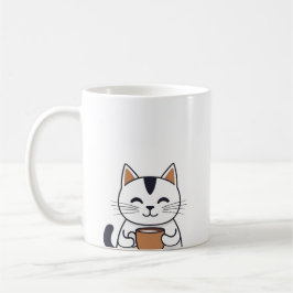 Caneca De Café Café Bebendo de Gato Gato
