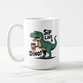 Caneca De Café café bebendo dinossauro
