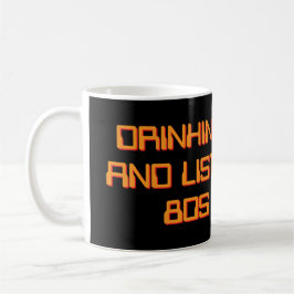 Caneca De Café Café bebendo e escuta música dos anos 80