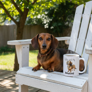 Caneca De Café CAFÉ Bonito Procura Dachshund