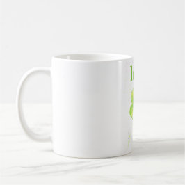 Caneca De Café Café Branco Mug com Shamrock Verde Irlandês