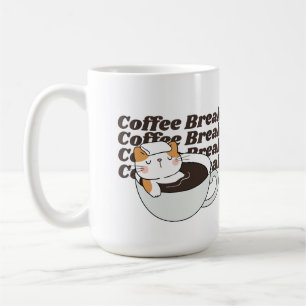 Caneca De Café Café Break Gato Engraçado