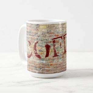 Caneca De Café Café Brick Wall Grafite Torg